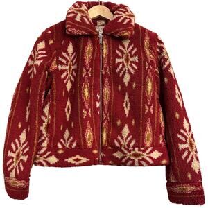 B.O.G Collective Garnet‎ Gold Sherpa Jacket-Size Small-NWT